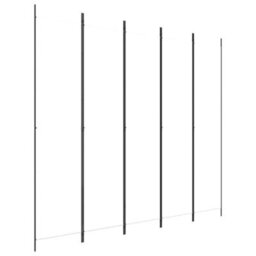 Berkfield 5-Panel Room Divider White 250X220 Cm Fabric - thumbnail 2