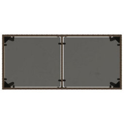 Walplus Garden Table With Glass Top Brown 115X54X74 Cm Poly Rattan - thumbnail 7