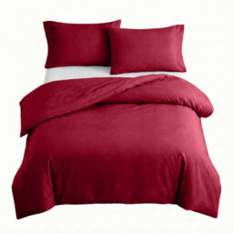 Ameha Duvet 13.5 Tog With Burgundy Duvet Cover & Matching Pillowcases, Breathable, Bedding Set, Single 135X200Cm - thumbnail 5