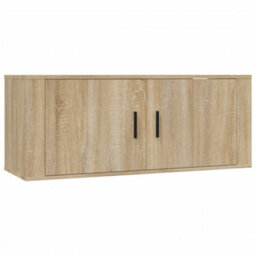 Berkfield Wall Mounted Tv Cabinet Sonoma Oak 100X34.5X40 Cm - thumbnail 2