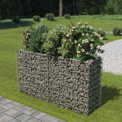 Walplus Gabion Raised Bed Galvanised Steel 180X50X100 Cm - image 1