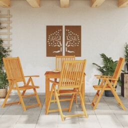 Berkfield 5 Piece Garden Dining Set Solid Wood Acacia - thumbnail 1