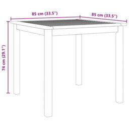 Berkfield 5 Piece Garden Dining Set Solid Wood Acacia - thumbnail 9