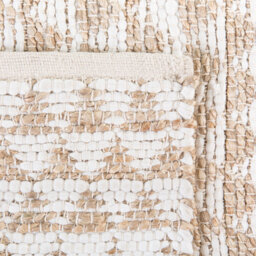 Beliani Beige Jute Cotton Rug 80 X 150 Cm - Hand-Woven Geometric, Low Pile Medium Rug - thumbnail 6