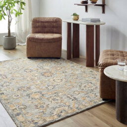 Livabliss Arnold-Hand Tufted Grey Beige Pink Wool Traditional Boho Living Dining Bedroom Rug 183 X 274 Cm Easy Care, Non Shedding