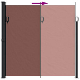 Walplus Retractable Side Awning Garden Sun Shade Canopy Gazebo For Back Door, Porch, Patio Brown 200X500 Cm - thumbnail 5
