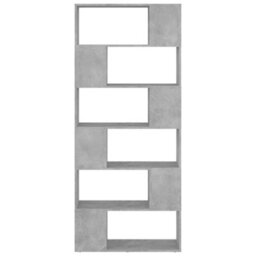 Berkfield Book Cabinet Room Divider Concrete Grey 80X24X186 Cm Engineered Wood - thumbnail 3