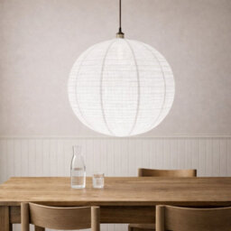 CGC Interiors Cgc Sybil Linen Large Round Globe Easy Fit Hand Made Lampshade - thumbnail 2
