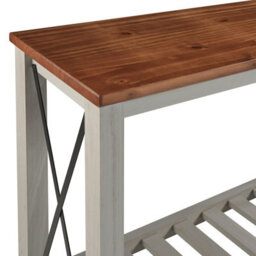 Mercers Furniture Cottage Grey Painted Pine Console Table Sideboard Wooden With Storage Shelf 81H X 132W X 36D Cm - thumbnail 5