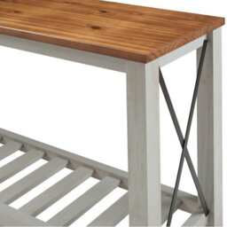 Mercers Furniture Cottage Grey Painted Pine Console Table Sideboard Wooden With Storage Shelf 81H X 132W X 36D Cm - thumbnail 6