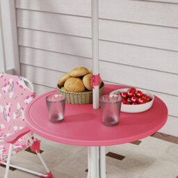 Aiyaplay Kids Garden Furniture With 2 Folding Chairs And Umbrella, Pink - thumbnail 8