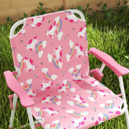 Aiyaplay Kids Garden Furniture With 2 Folding Chairs And Umbrella, Pink - thumbnail 9