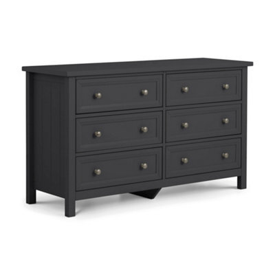 Oakham Premium Solace 6 Drawer Wide Chest - Anthracite - image 1