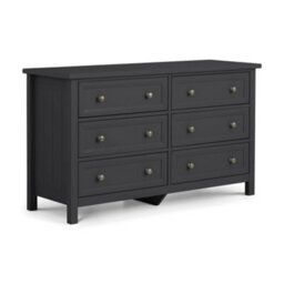 Oakham Premium Solace 6 Drawer Wide Chest - Anthracite - thumbnail 1