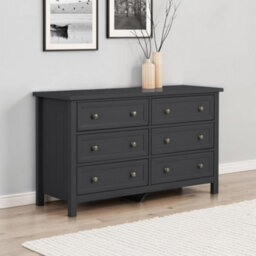 Oakham Premium Solace 6 Drawer Wide Chest - Anthracite - thumbnail 2
