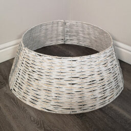 48Or70Cm Samuel Alexander Kd Willow Christmas Tree Skirt Wicker Rattan  Large White Wash