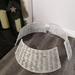 48Or70Cm Samuel Alexander Kd Willow Christmas Tree Skirt Wicker Rattan  Large White Wash - thumbnail 7