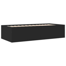 Berkfield Daybed With Drawers Without Mattress Black 100X200 Cm - thumbnail 6