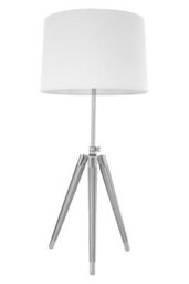 Orsina Tripod Table Lamp With Cream Linen Shade, Modern Linen Shade Table Lamp With Metal Tripod Stand - thumbnail 2