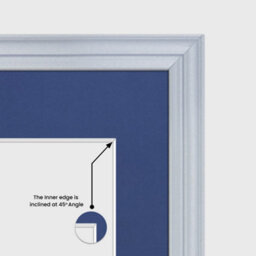 AK Frames 20X14 Silver Classic Multi Photo Frame With Blue Mount - Holds 2 Apertures (2X) A4 Photos - thumbnail 7