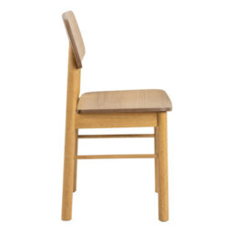 Wyld Haus Set Of 2 Quietwood Oak Dining Chairs In Matt Oak Look, Scandinavian Style - thumbnail 4