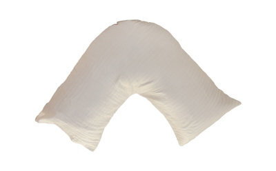 Chilimilii Satin Stripe V Pillowcase Tc300 Egyptian Cotton Soft Antiallergy Washable V Pillow Cover (74X34 Cm)