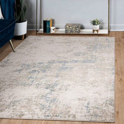 The Rug Edit Opal Abstract Blue Living Room Rug - 120X160Cm - image 1