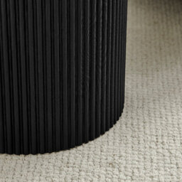 Furniturebox Furniturbeox Uk Penrose Black Round Wooden Pedestal Side Table - thumbnail 5
