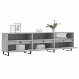Berkfield Sturdy Tv Cabinet Concrete Grey 150X30X44.5 Cm Engineered Wood - thumbnail 4