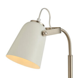 Furniturebox Uk Riley Silver & White Adjustable Table Lamp - thumbnail 6