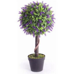 Best Artificial 2Ft / 60Cm Purple Lavender Ball Tree Plant Garden Office Conservatory Tropical Indoor Outdoor - thumbnail 1