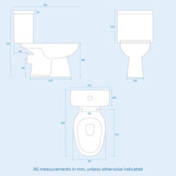 Nes Home Matte Grey 500 mm Basin Vanity Unit & Toilet Flat Pack - thumbnail 8