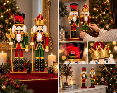 SuperGift.com Christmas Nutcracker Decoration Set Traditional Festive Xmas Decorative Ornaments - image 1