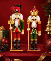 SuperGift.com Christmas Nutcracker Decoration Set Traditional Festive Xmas Decorative Ornaments - thumbnail 4