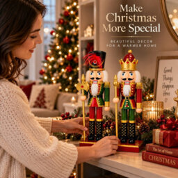 SuperGift.com Christmas Nutcracker Decoration Set Traditional Festive Xmas Decorative Ornaments - thumbnail 3