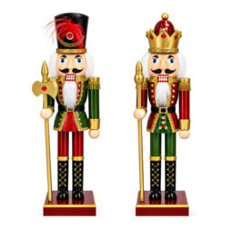 SuperGift.com Christmas Nutcracker Decoration Set Traditional Festive Xmas Decorative Ornaments - thumbnail 2
