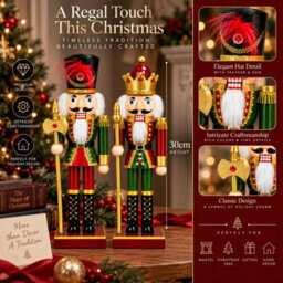 SuperGift.com Christmas Nutcracker Decoration Set Traditional Festive Xmas Decorative Ornaments - thumbnail 6