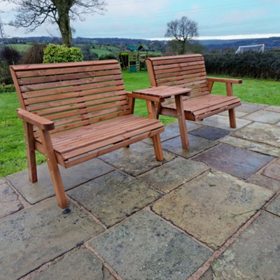 Churnet Valley Garden Furniture Ltd Valley 4 Seat Set 2X2B Straight Tray - image 1