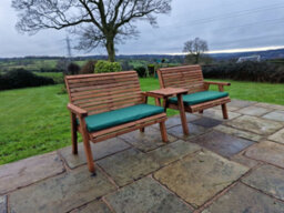 Churnet Valley Garden Furniture Ltd Valley 4 Seat Set 2X2B Straight Tray - thumbnail 6