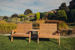Churnet Valley Garden Furniture Ltd Valley 4 Seat Set 2X2B Straight Tray - thumbnail 5