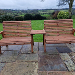 Churnet Valley Garden Furniture Ltd Valley 4 Seat Set 2X2B Straight Tray - thumbnail 4