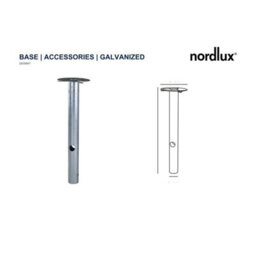 Nordlux Base For Garden Poles Outdoor Patio Terrace In Galvanized (Height) 50Cm - thumbnail 4