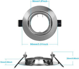 Brightex LED Brightex, Pack Of 10 Shinny Chrome Downlight Gu10 Holder Spotlights Ring Ceiling Recessed Round Fitting - thumbnail 3