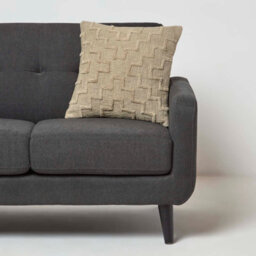 Homescapes Geometric Beige Tufted Cotton Cushion 45 X 45 Cm - thumbnail 2