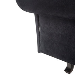 Beliani Right-Hand Chaise Longue Lattes Ii Velvet Black With Cushion - thumbnail 7