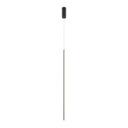Luminosa Lighting Luminosa Halo Modern Long Slim Pendant Ceiling Light Black 750Lm White Shade - thumbnail 1
