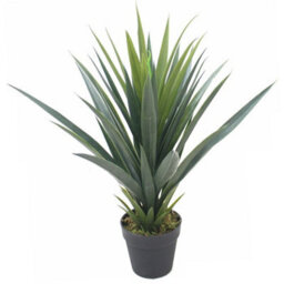 Leaf 90Cm Silver Planter  With Artificial Yukka Plant - thumbnail 5