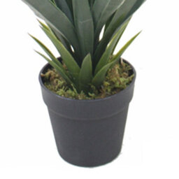 Leaf 90Cm Silver Planter  With Artificial Yukka Plant - thumbnail 6