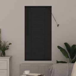 Berkfield Window Blind With Curtains Manual Dark Grey Aluminium - thumbnail 3
