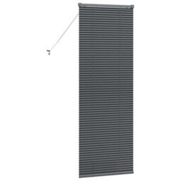 Berkfield Window Blind With Curtains Manual Dark Grey Aluminium - thumbnail 7